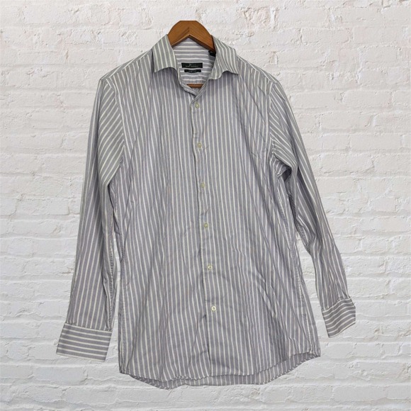 Marc Anthony Other - Marc‎ Anthony Slim Fit Striped Button Down Dress Shirt Blue Purple 15.5 32/33